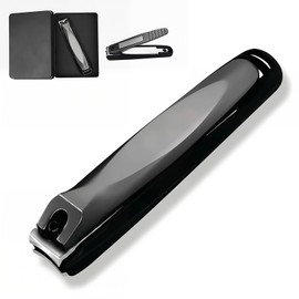 Nail Clippers, High Quality, Splatterproof, Good Sharpness, 420J2 Stainless Steel, Precision Arched Blade, 2 Nail File Surfaces, Anti-Slip Grip, Includes Storage Case