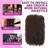 Geogroket Afro Kinkys Bulk Human Hair for Permanent Micro Locs/Twists/Braids/Repair
