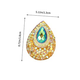 STOBOK DIY Rhinestone for Sewing 100pcs Durable Teardrop Resin Flatback Diamond Appliques