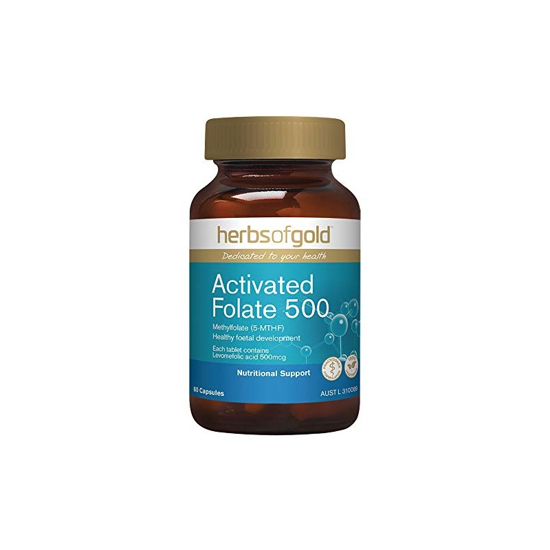 Herbs of Gold Activated Folate 500 60 Capsules, 60 count