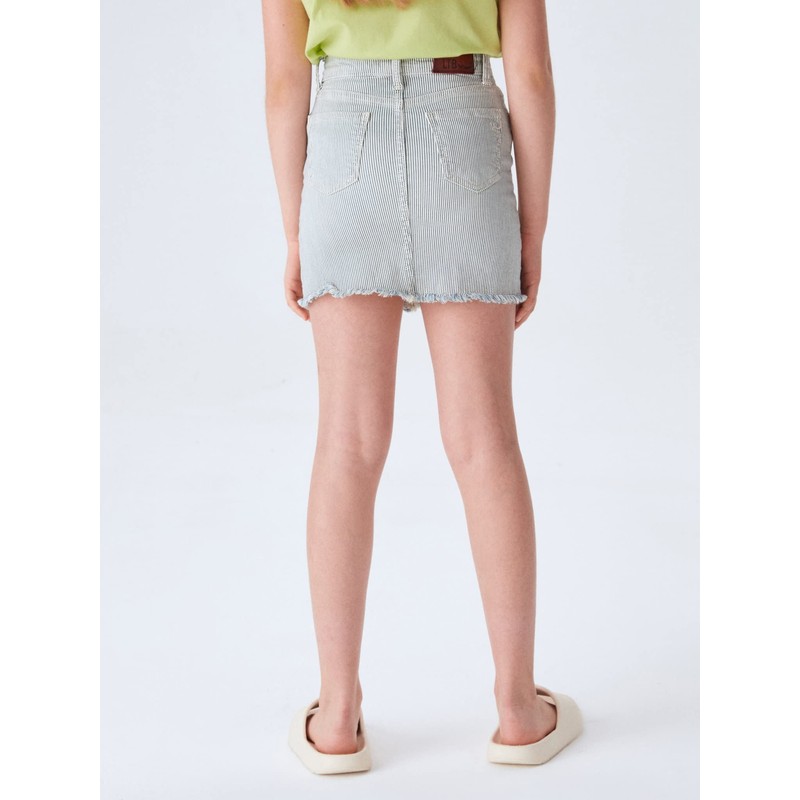 LTB Jeans Girls Lime G Skirt, Bleach Line Wash 53708