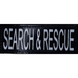 Unbranded SEARCH & RESCUE REFLECTIVE TAG POLICE ARMY TACTICAL HOOK PATCH VEST 1.5" X 4.0"