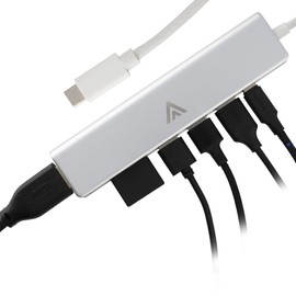 Kenable USB-C Hub 7-in-1, 4K HDMI, 3x USB Ports, SD/TF Card Reader, 100W PD Charging, Silver