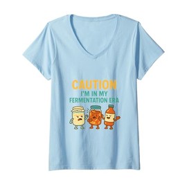 Womens Caution: I’m in My Fermentation Era – Hobby Humor V-Neck T-Shirt