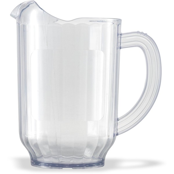 Carlisle FoodService Products 554707 Restaurant-Style SAN Plastic Pitcher with Window, 60 oz, Clear