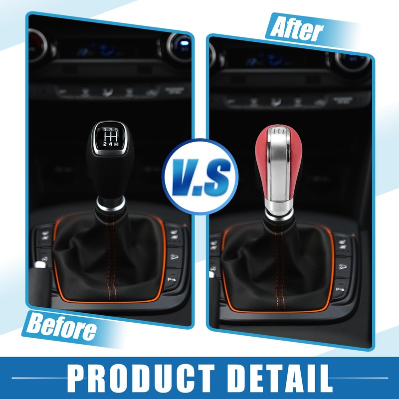 A ABSOPRO Car 5 Speed Gear Shift Knob Universal 3.54"