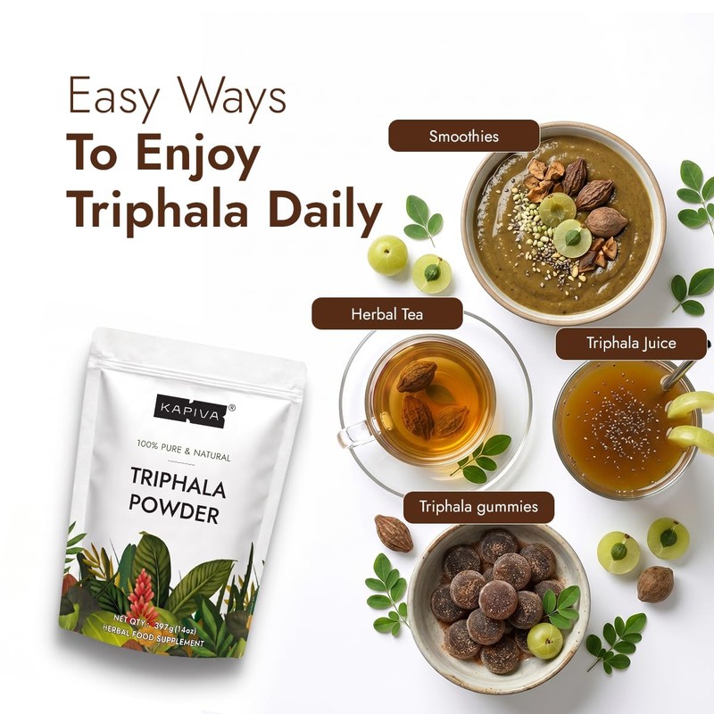 Kapiva Triphala Powder 397g | Ayurvedic Herbal Powder Blend |