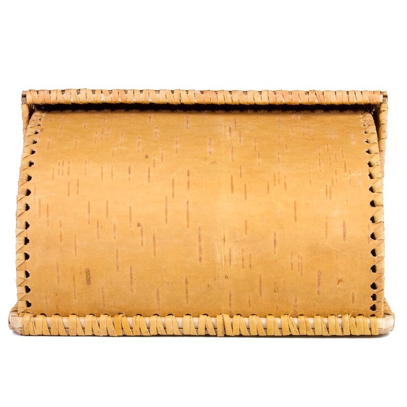 STP GOODS Birds Pattern Birch Bark Bread Box, Large Capacity