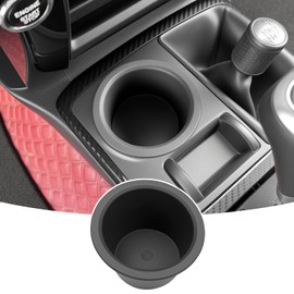 Qyebbk Cup Holder Insert for 2010-2024 Toyota 4Runner Center Console Cupholder Coaster Liner Replaces Mat for 4 Runner Interior Accessories Black(Center Console Left Front, 1PCS)