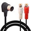Din 5 Pin to RCA Cable, 90 Degree Right Angle 5 Pin DIN Male to 2 RCA Female Professional Audio Cable Adapter for Bang & Olufsen, Naim, Quad, Stereos (1.5 meters)