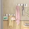 VERTORGAN Coat Hooks Wall Mounted, Wooden Hat Rack with 4
