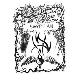 Egyptian Tattoo Design Book, Inspiration Guide, and Adult Coloring Book. 100s of Intricate High-Res Henna Body Ink Artwork Sketches by Professional Artists to Trace, Stencil or Freehand