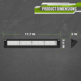 Leisure LED RV Exterior Porch Utility Light - 12v 3200 Lumen 17.7" Lighting Fixture. Replacement Lighting for RVs, Trailers, Campers, 5th Wheels (Black)