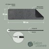 Salonloewe Efia Floor Mat Mini Mat Washable, Plain, grey, 30