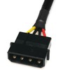 CRJ 4-Pin Peripheral Molex Extension Cable - 12-inch (30cm), Black