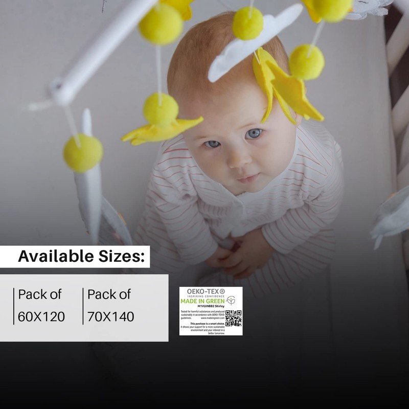 2 x Cot Bed Fitted Sheet 100% Cotton 200 Thread