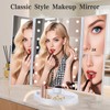 deweisn Floor Mount Tri-Fold Lighted Vanity Mirror with 21 LED