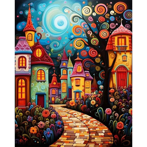 JATOK Paint by Numbers Adults, Paint by Numbers, DIY City