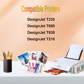 Eficazink 712 712XL High Yield Black Ink Cartridge Compatible for DesignJet T210 T230 T630 T650 Studio Plotter Printers (1 Pack)