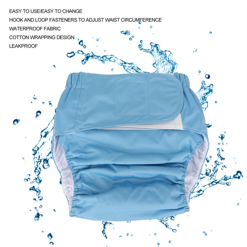 Waterproof Washable Reusable Adult Elderly Cloth Diapers Pocket Nappies