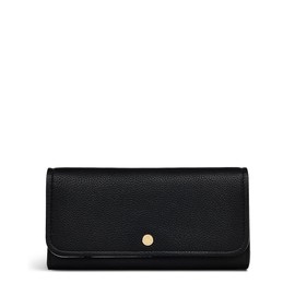 Radley London Selby Crescent Women's Large Grained Leather Flapover Matinee Purse with 6 Card Slots, Black