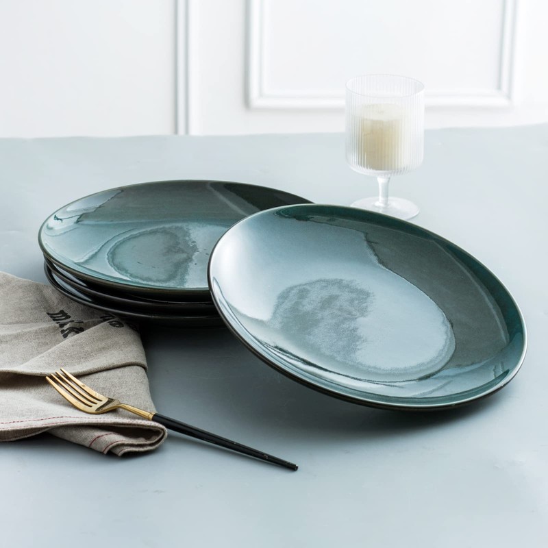 UNICASA Ceramic 10.25 Inch Dinner Plates Set, Porcelain Pasta Plate