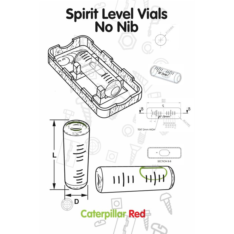 Replacement Level Glass Vial, Spirit Bubble Level, No Nib, Accurate,