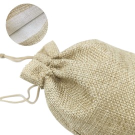 DUGYIRS Pack of 30 Jute Bags Cotton Bags Hessian Gift Bags with Drawstring 13 cm x 18 cm Small Party Gift Bags Jute Bag Jewellery Bag for Birthday Wedding Holiday Party (Beige)