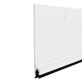 GALOFAY Door Metal Kick Plate Draft Stopper 36 inches Aluminum Mouse Blocker with Rubber Sweep Seal for Stop Under Doors Drafty Cover 3-7/8 inch Gap, 5-1/8"x36" Silver