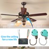 YukiHalu Ceiling Fan Pull Chain Switch 3 Speed 4 Wire,