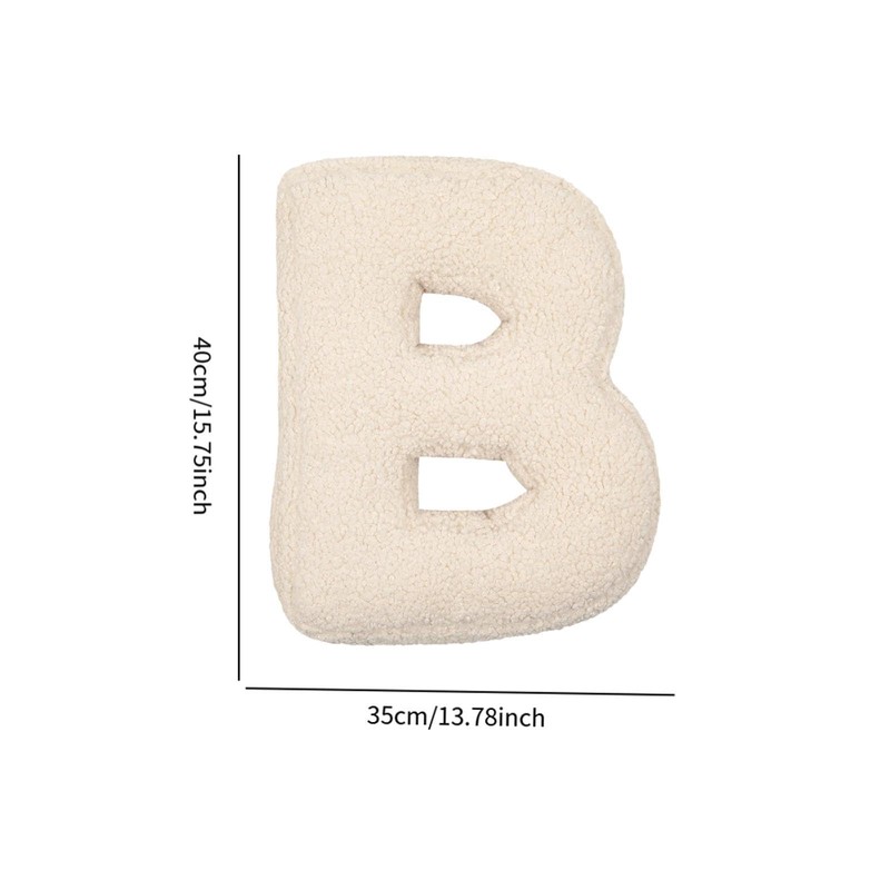 Perfeclan Letter Plush Pillow Decorative Throw Pillow Letter Hugging Throw