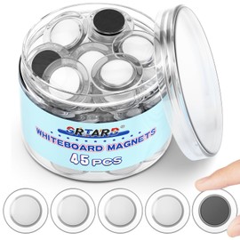 Grtard 45 Pcs Round Whiteboard Magnets, Fridge Magnet, Round Refrigerator Magnets, Decorative Magnets for Teacher Supplies, School, Office, and Home, (Clear, 3cm/1.18 inch)