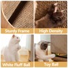 L-Shaped Cardboard Cat Scratcher 2-Pack 23.6 Inch Board with Ball