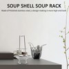 Ksrnsne Stainless Steel Spoon Rest Holder,Long Handle Vertical Saving Soup