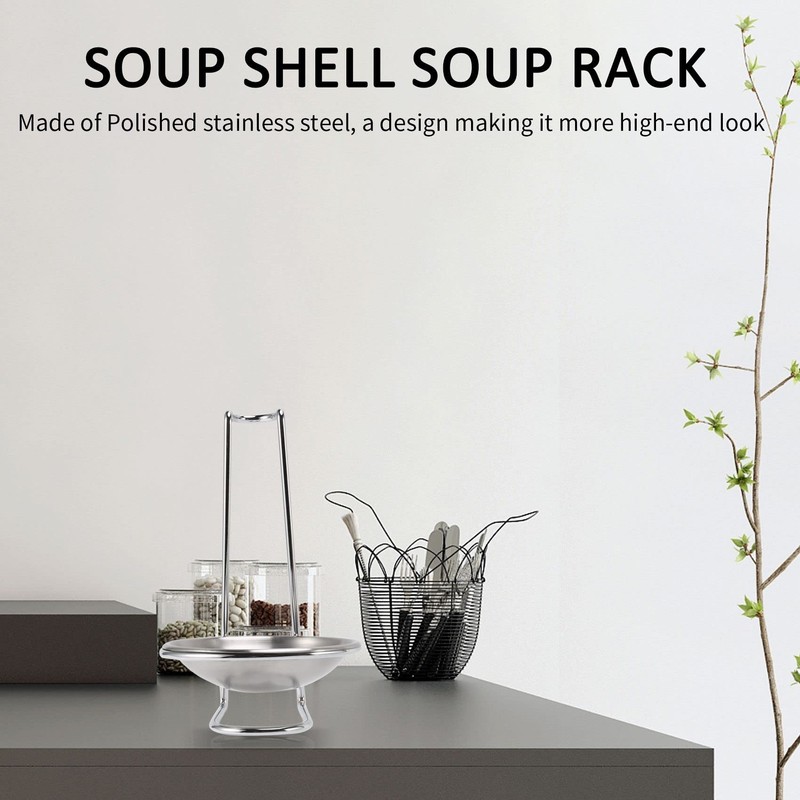 Ksrnsne Stainless Steel Spoon Rest Holder,Long Handle Vertical Saving Soup