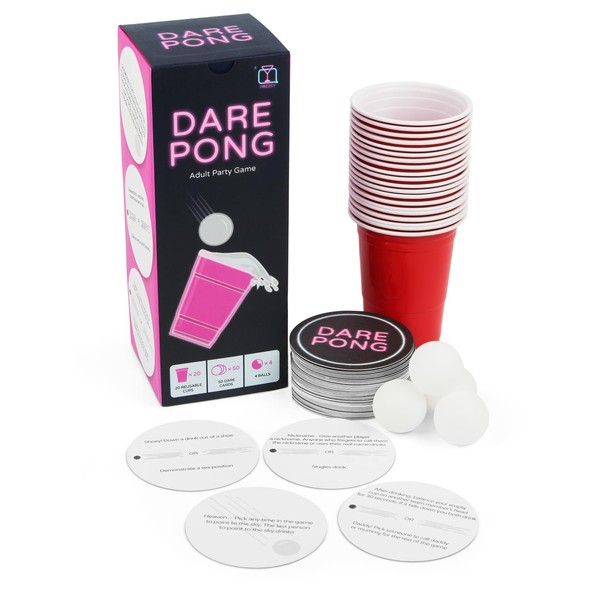 Prezey Dare Pong - Drinking Game for Adults, Bachelorette Party