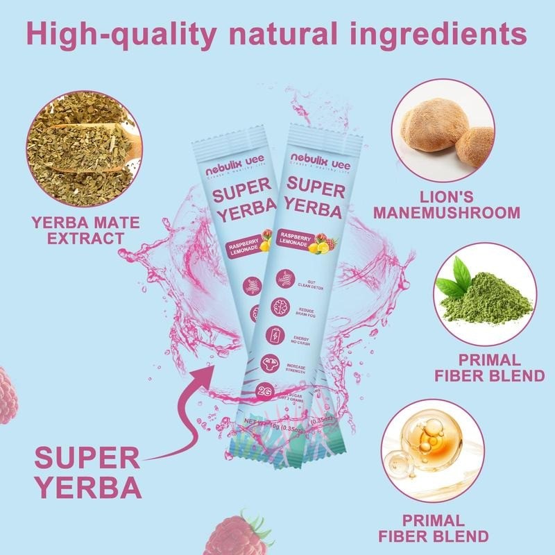 Super Yerba Instant Tea – Raspberry Lemonade | Natural Brain