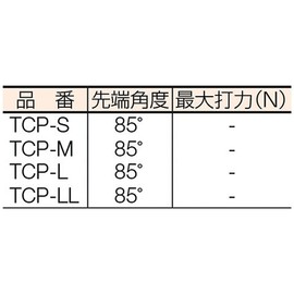 TRUSCO TCP-L Center Punch with Carbide Tip, Total Length L Type, 4.3 inches (110 mm), Diameter 0.6 inches (15 mm), Diameter 0.6 inches (15 mm)