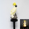 Solar Ground Insert Landscape Light Resin Parrot Shape Outdoor Garden