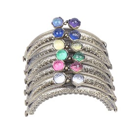 SUPVOX 6pcs Metal Frame Purse Kiss Clasp Lock Coin Bag Semicircle Shape Clutch Frame Purse Bag Accessories for Vintage Retro Purse Making 10.5cm