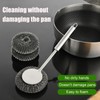 Scourer Stainless Steel Scourer Scourer Scouring Brush with Handle Scouring
