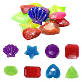 BNOYONERAS Large Diving Gemstones Sea Creatures Gemstone Underwater Colourful Diamond Crystals Diving Jewel Pool Toy Diving Toy for Children Pool Toy, Stimulating Children for Swimming, Pack of 8