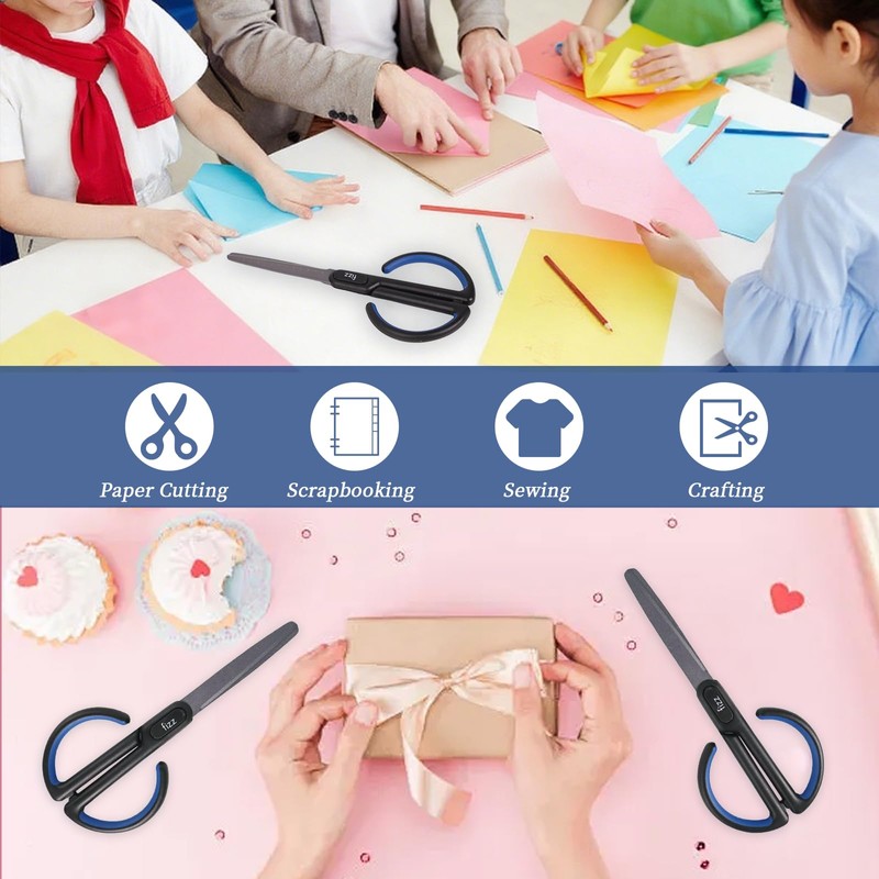 MultiBey 6.6-Inch Scissors - Stainless Steel Coated Cute Craft Scissors