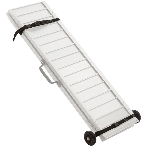 Silver Spring Aluminum Portable Wheelchair & Scooter Ramp Wheel Kit, for use with Single-Fold Ramps, Maximum Folded Width of 18", 4" Rubber Wheels