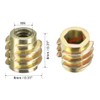 sourcing map Furniture Threaded Insert Nuts Zinc Alloy Hex-Flush M4