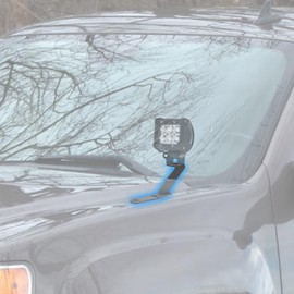 WeiSen 60W Ditch Light Pods with Hood Light Bar Mount and Wiring Harness Off Road Driving Lights Compatible with Chevy Silverado 2007-2014