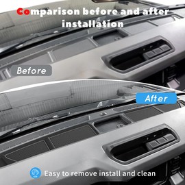 Auovo Dash Cover Tray Compatible with Ford Bronco Accessories 2021 2022 2023 2024 Anti-Slip Silicone Car Dashboard Compartments Mat fit Bronco 2/4-Door Interior Dash Pad Liners 2-pc Set (Gray Trim)