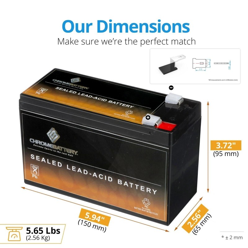 12V 9AH SLA Rechargeable Battery for Razor e200 / e200s