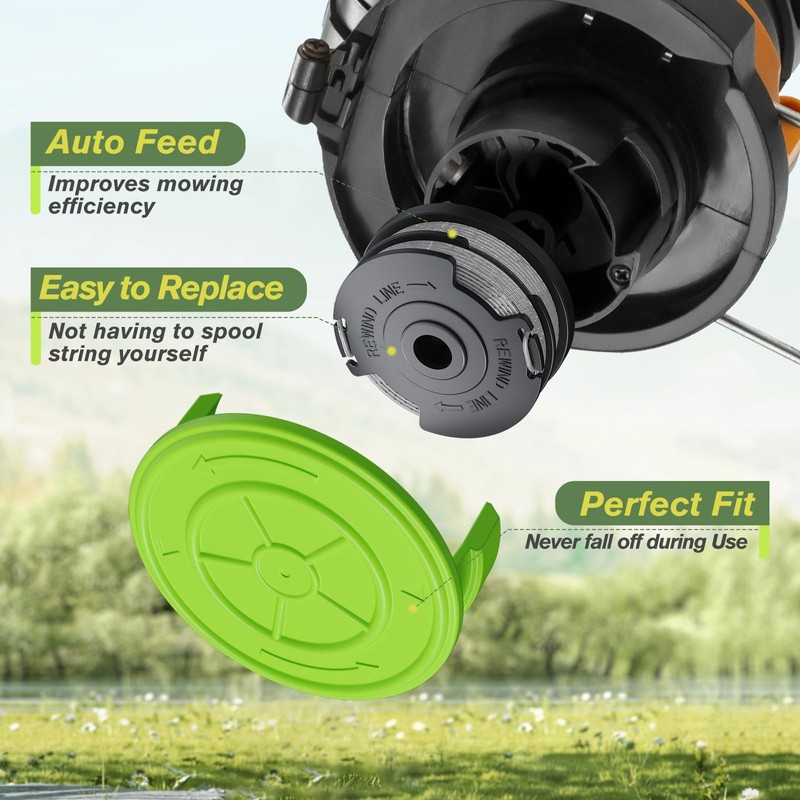 YWTESCH 8 Pack Weed Wacker String Fit for Greenworks String