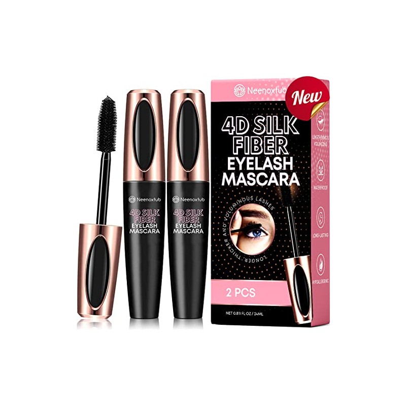 4D Silk Fiber Lash Mascara, Lengthening and Thick, Long Lasting,